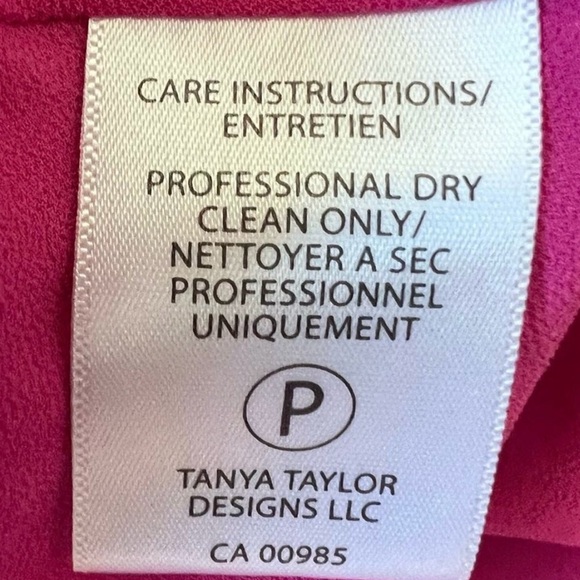 Tanya Taylor Paris Hammered Silk Wrap Dress in Ikat Flower Pink $545 - Picture 6 of 12